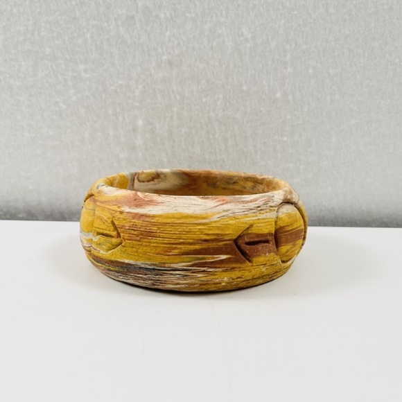 Comanche Pottery Inc. Vintage 1980's Swirl Bowl Handmade By Ron Allen #0075 - Picture 2 of 6